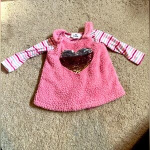 Heart dress, and bodysuit set